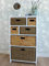 Tetbury Large White Storage Unit with 6 Drawers. Hallway bathroom basket storage. FULLY ASSEMBLED chest of drawers