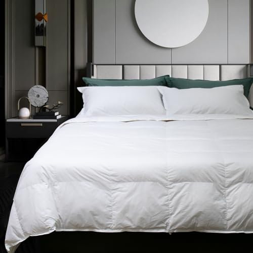 Gabel Nottetempo Piumino Caldissimo 235 gr/mq, Imbottitura 30% Piumino, 70% Piumetta, Fodera Puro Cotone, Bianco, Singolo, 205 x 155 x 2 cm