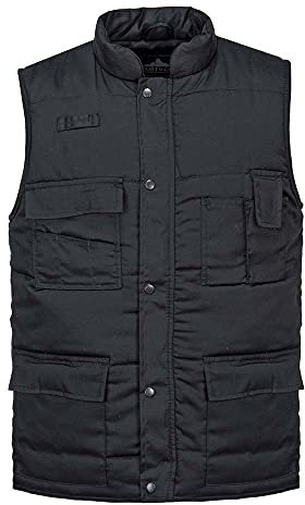 Portwest SHETLAND Weste, gefüttert, Größe: 4XL, Farbe: Schwarz, S414BKR4XL