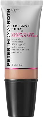 Peter Thomas Roth – Instant FIRMx® Glow-Filter Priming Serum – Illuminierendes Serum mit Actigym™ & Diamantpuder – Für Straffere Haut & Strahlenden Teint – Make-up Primer & Pflege