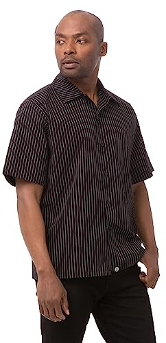 Chef Works Unisex Cook Shirt, Charcoal Dash, Large