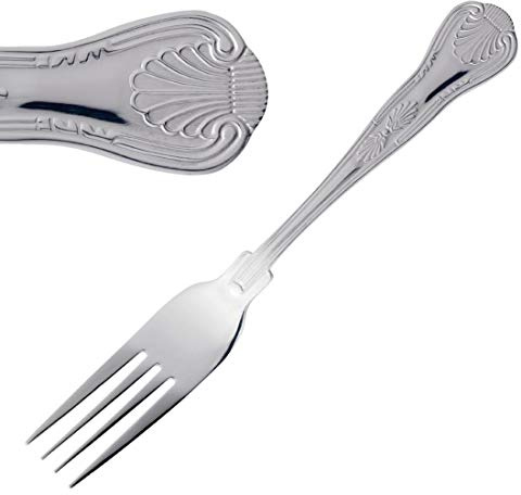 Olympia Kings Table Fork Cutlery Dining Kitchenware Tableware Cookware Cooking Kitchen Home Restaurant 18/0 Stainless Steel. Pack quantity: 12