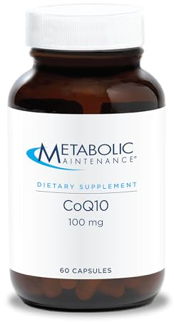Metabolic Maintenance CoQ10 100mg - Co Q 10 Supplement, Coenzyme Q10 for Brain and Heart Health, Antioxidant Support Capsules for Women and Men, Vegan Friendly - 60 Capsules