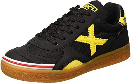 Munich Gresca Kid's, Zapatillas de deporte Unisex niños, Nero Negro Amarillo 02, 37 EU