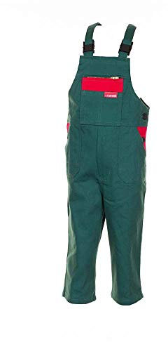 Planam 0166146 Kinderlatzhose, Grün/Rot, Größe 146/152