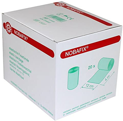 Nobafix, bende elastiche, 4 m x 12 cm, 20 pezzi