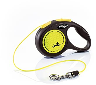 flexi New Neon XS-rep 3 m svart/neongul för hundar upp till 8 kg