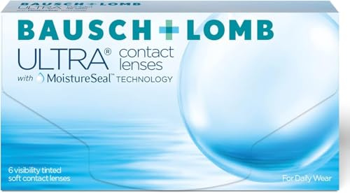 Bausch + Lomb ULTRA Lenti a Contatto Correttive Mensili, 6 Lenti, BC 8.5 mm, DIA 14.2 mm, -6.0 Diopt