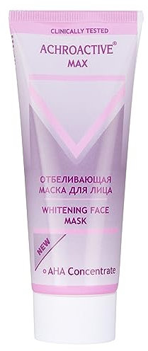 ACHROACTIVE MAX | Maschera Viso Schiarente | Sbiancante, Antimacchie e Schiarente Viso | Maschera Antimacchie e Illuminante | Uniforma il tono, Illumina, Antietà e Idrata | 75 ml