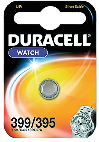 Duracell 399/395 Batterie – Batterien (Button/Coin, Silberoxid, 1,5 V, 9 mm, 9 mm, 3 mm) Edelstahl