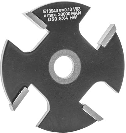 ENT 13943 Scheibennutfräser HW, Schaft (S) 8 mm, Durchmesser (D) 50,8 mm, NL 4 mm, Z4