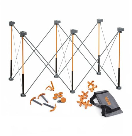 Bora Centipede Folding Work Table - Portable Workbench, 24 x 48 in Work Surface, 1500 lb Capacity, Perfect 30 Working Height, Complete Kit with Accessories, 6 X Cups, Non-slips, 3 Quick Clamps, 2 Cord Hooks, Carry Bag. CK625