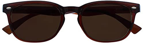 UV Reader Braun Sonnen-Leser Lesebrille UV400 Designer Stil Herren Frauen UVSR015 +2,00