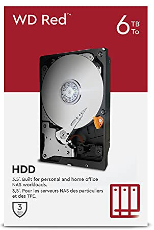 WD Red 6TB NAS 3.5 Internal Hard Drive - 5400 RPM Class, SATA 6 Gb/s, SMR, 256MB Cache