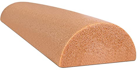 CanDo Beige PE Foam Rollers for Muscle Restoration, Massage Therapy, Sport Recovery and Physical Therapy 6 x 36 Half-Round