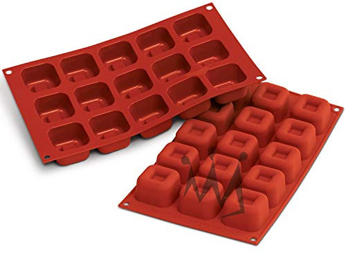 Stampo 300x175mm Silicone PROFESSIONALE Silikomart SF081 Medium Square Savarin