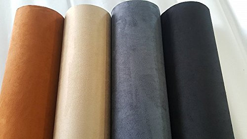 Microfaser Stoff - Wildleder Optik - schwarz - 30 x 144 cm -selbstklebend + flexibel - Meterware - viele Farben + Größen , Alcantara - Wildleder Design Himmelstoff , Autofolie , Klebefolie , Klebestoff