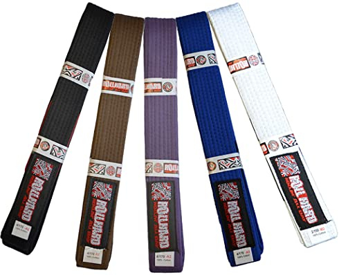 ROLL HARD Brand - Brazilian Jiu Jitsu Belts - (White, A6)
