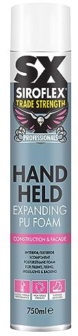 SX Trade Strength Hand Held PU Expanding Foam - Gap Filler - Fixing & Insulating - Polyurethane Based - Quick Drying - 750ml