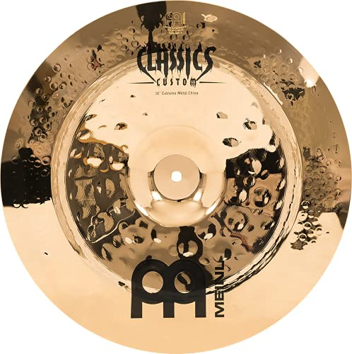 Meinl Cymbals Classics Custom Extreme Metal China — 16 Zoll (Video) Schlagzeug Becken (40,64cm) B12 Bronze, Brilliantes Finish (CC16EMCH-B)