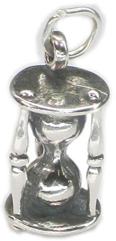 Ciondolo in argento sterling Timer clessidra .925 x 1 ciondoli Egg Timer