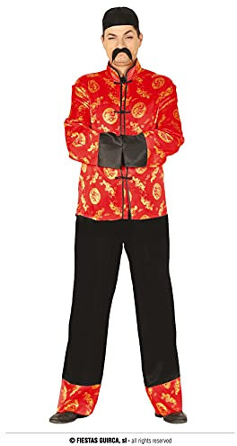 FIESTAS GUIRCA Déguisement chinois pour homme - Déguisement japonais pour homme adulte Taille L 52-54