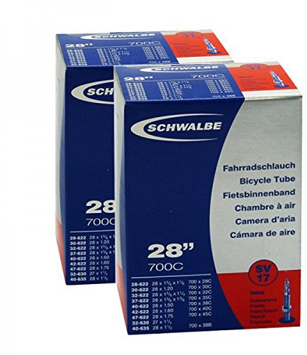 2x Schwalbe Fahrrad Schlauch 28/29 Zoll SV17 28x1 1/2-1.75 28-47/622 NR.17 SV