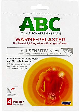 Beiersdorf AG ABC WärmePflaster sensitiv, Farblos (4er Pack)