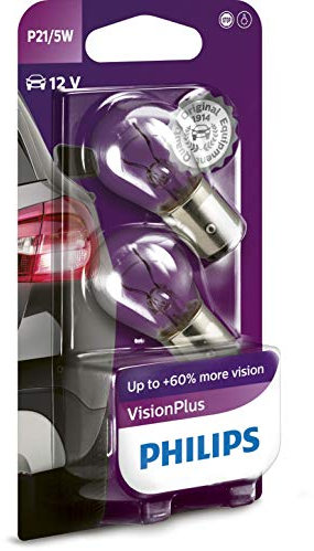 Philips 12499VPB2 P21/5W VisionPlus 12V