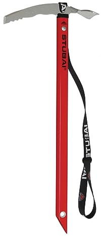 Stubai 900166 Piccozza, Unisex – Adulto, Nero/Rosso, 66 cm