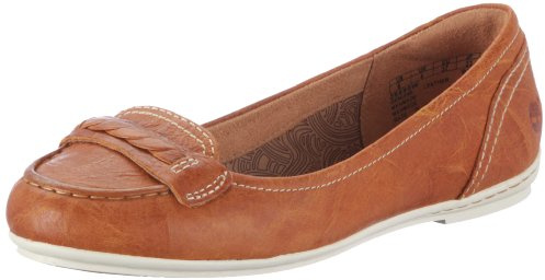 Timberland Belle ISLND Moc Toe Rust 26690 - Bailarinas de Cuero para Mujer, Color marrón, Talla 39