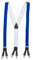 shenky Sexy Hosenträger 6 Klips hochwertige Lederriemen Leder XXL Made in Germany Clips Schwarz Neon Farben Muster Bayern Oktoberfest Fasching Stripper (Royal Blau)