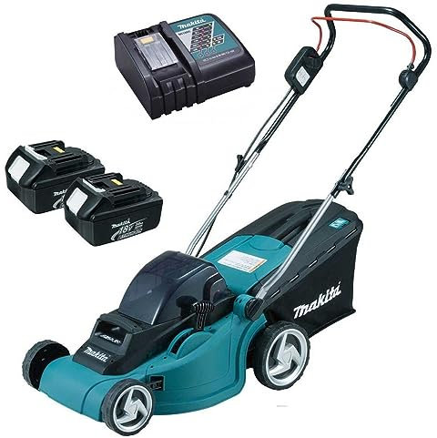 Makita DLM380RFE 18v 36v LXT Cordless Lawn Mower + 2 x 3.0ah Batteries + Charger