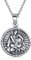 Bling Jewelry Wassermann Sternzeichen Astrologie Horoskop Runde Medaillon Anhänger Für Männer Frauen Halskette Antikisiert Sterling Silber