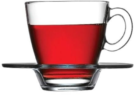 Cup set de 12 verres à thé avec anse service 6xTeeglas 6 soucoupes