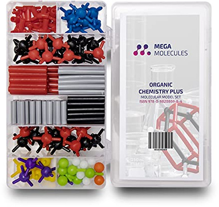 Mega Molecules Organic Plus Molecular Model Set – Organic Chemistry Kit for Students & Teachers | Visualize Structures, Bonds, & Reactions | Perfect for STEM Learning