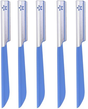 Tinksky 5pcs Eyebrow Shaper Razor Trimmer Shaver Hair Remover Set (Blue)
