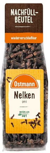 Ostmann Gewürze - Nelken ganz | Zum Würzen von Marinaden, Saucen und Glühwein | Zum Nachfüllen der Streudose | Wiederverschließbare Verpackung | 35 g im Beutel