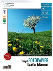 Schwarzwald Mühle Photopapier: 100 Bl. Fotopapier Excelsior matt 230g/m² A4 (Fotopapier Inkjet, Photopapier A4, Fotodrucker)