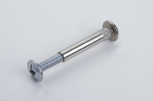 8 Stück Verbindungsbeschläge, Verbindungsschrauben, Metall vernickelt 28 x 34mm