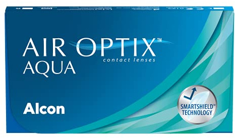 Air Optix Aqua Lentes de contacto de reemplazo mensual, Pack de 6, R 8.6 mm, D 14.2 mm, +2,50 Diopt