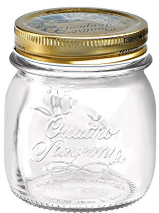 Bormioli Rocco Quattro Stagion - Tarros de cristal con tapa de rosca