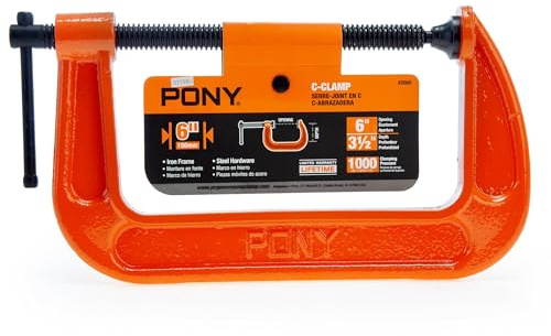 Pony Jorgensen 2660 6-Inch C-Clamp, Orange
