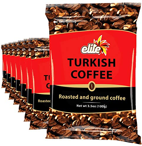 Elite Turkish Ground Roasted Coffee Bag, 3.5000-ounces (Pack of 8)