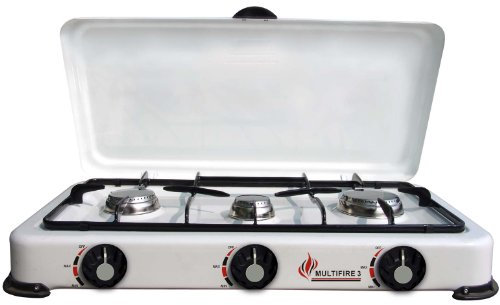 FORNELLO A GAS 3 FUOCHI CON COPERCHIO