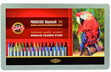 KOH-I-NOOR Progresso Woodless Aquarell Coloured Pencil Set (Set of 36)