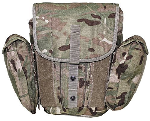 MFH Britische Schutzmaskentasche MTP tarn mit abnehmbarem Schulter- und Oberschenkelgurt Tasche für Gasmaske Neuwertig