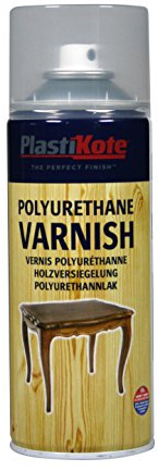 Plasti-Kote Polyurethane Clear Gloss Varnish Spray