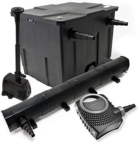 Set: Bio dammfilter 12000 l 72 W UVC dammklarare 80 W pump hoppbrunnspump
