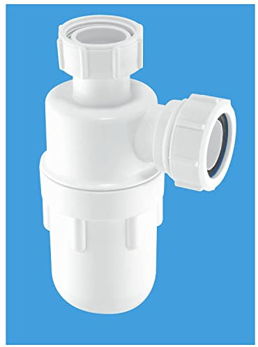 McAlpine A10 11/4 inch x 75mm Water Seal Bottle Trap with Multifit Outlet, White